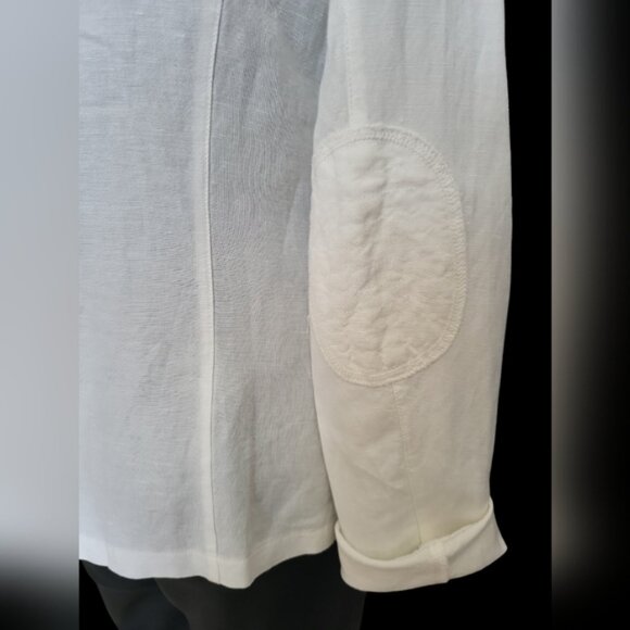 Frank Lyman White Linen Fringe Blazer New Women's Sz Medium - Picture 8 of 15